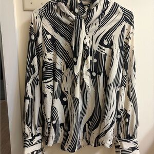 Zara Black and White Women's Top
